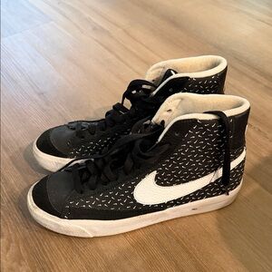 Nike Kids Black and White High-Top Sneakers